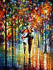 Leonid Afremov UNDER THE RED UMBRELLA